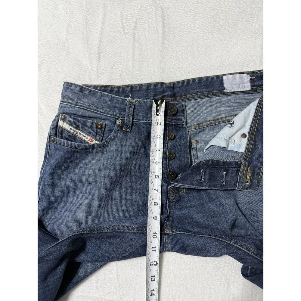 Diesel Larkee Mens 33x31 Regular‎ Fit Straight Blue Denim Jeans
